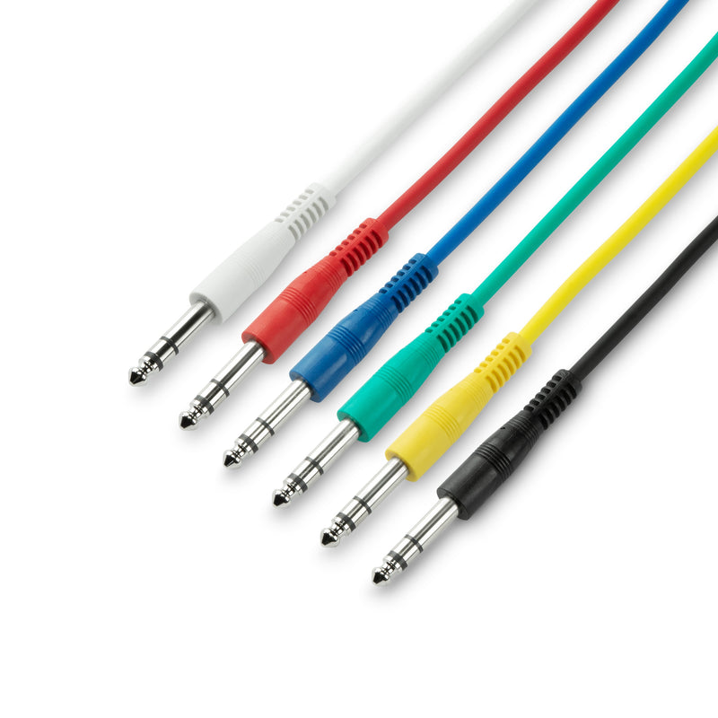 Adam Hall Pack of 6 Balanced Jack Patch Cables 1.2m