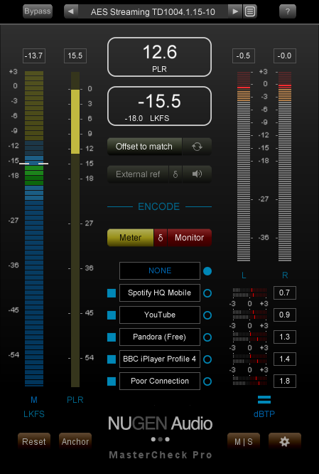 Nugen MasterCheck Pro Mixing / Mastering Plug-In