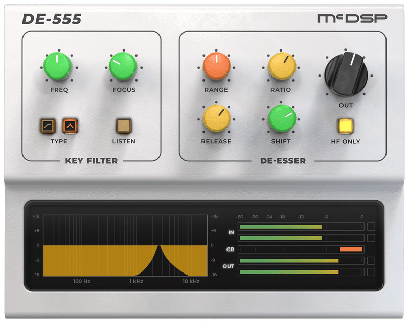 McDSP DE555 Advanced De-Esser Plug-In - Native v7