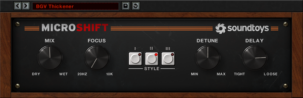Soundtoys MicroShift Vocal Plug-In