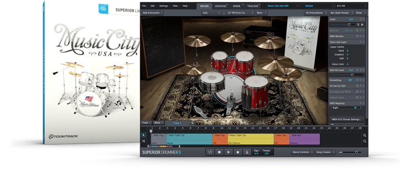 Toontrack Music City USA SDX Expansion Pack