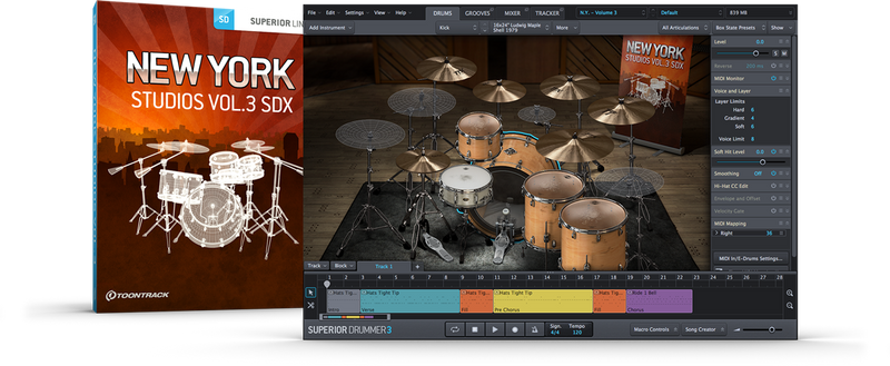 Toontrack New York Studios Vol. 3 SDX Expansion