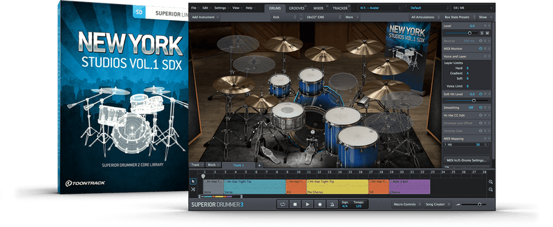 Toontrack New York Studios Vol. 1 SDX Expansion