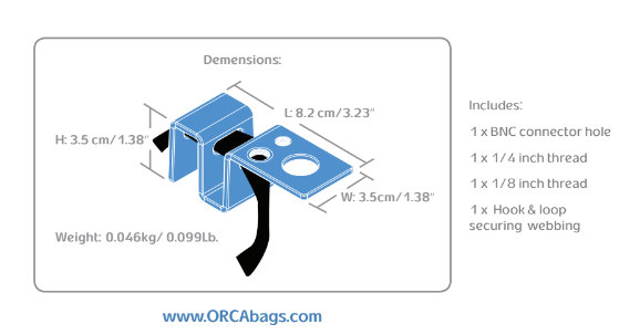 Orca Bags OR-150 Aluminium Antenna Holder