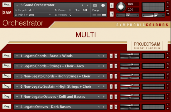 Project SAM Symphobia Colours: Orchestrator