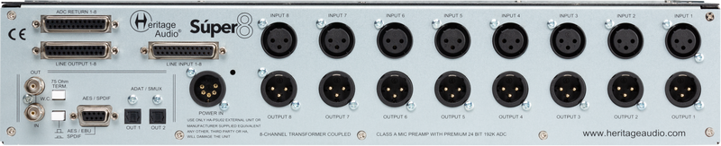 Heritage Audio Súper 8 8-Channel Mic Pre with Digital Out
