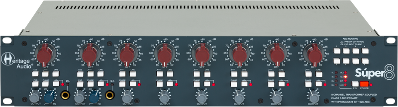 Heritage Audio Súper 8 8-Channel Mic Pre with Digital Out