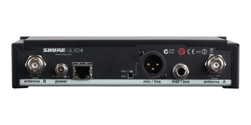 Shure ULXD4 Diversity Single Channel Digital Receiver
