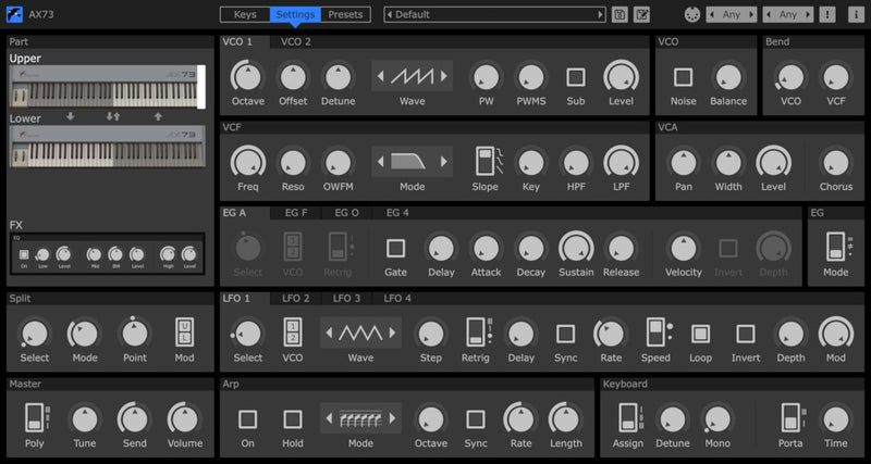 Martinic AX73 Analogue Synth Virtual Instrument