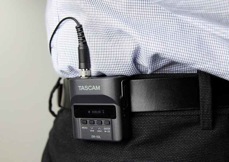 Tascam DR-10L Digital Audio Recorder With Lavalier Mic