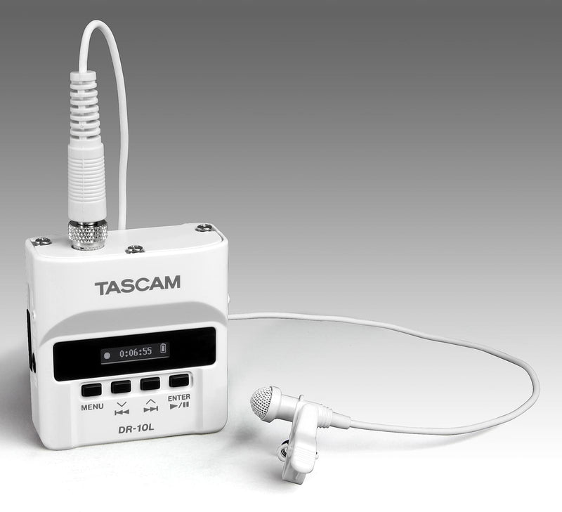 Tascam DR-10L Digital Audio Recorder With Lavalier Mic