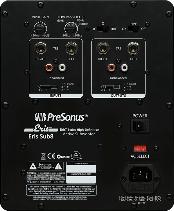 Presonus Eris Sub8 Active Subwoofer