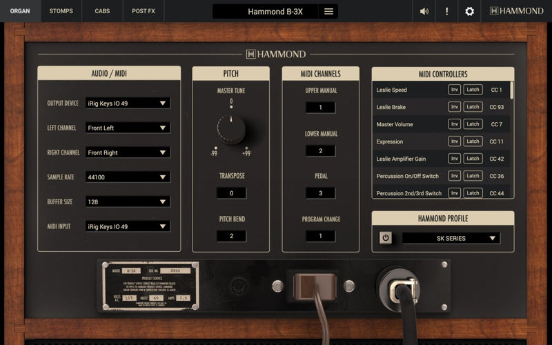 IK Multimedia Hammond B-3X Virtual Organ