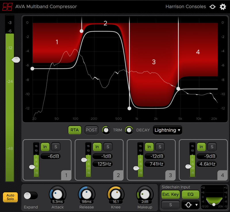 Harrison AVA Multiband Compressor Plug-In