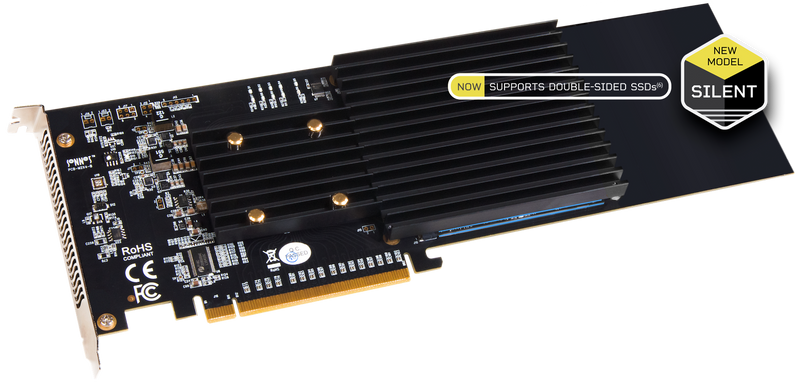 Sonnet M.2 4x4 NVMe SSD Silent PCIe Card