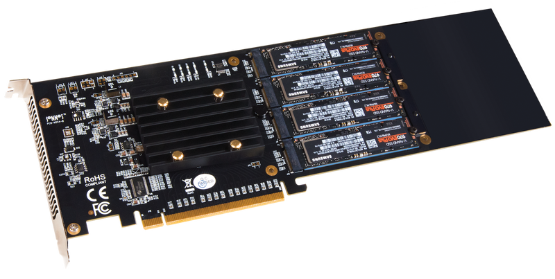 Sonnet M.2 4x4 NVMe SSD Silent PCIe Card