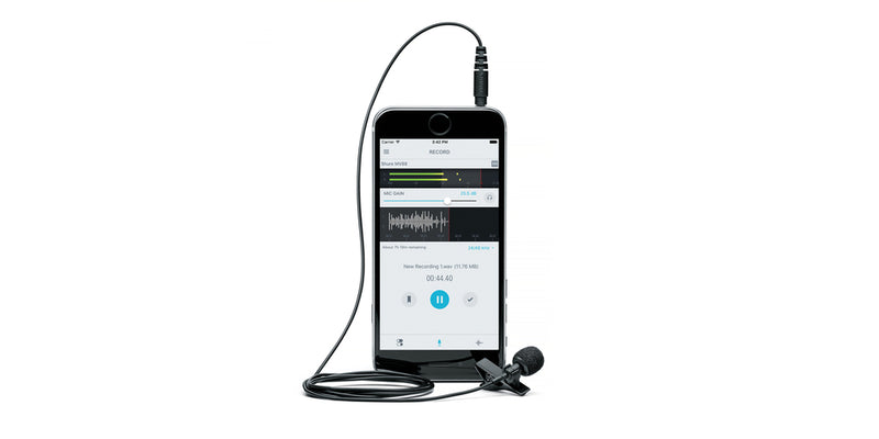 Shure MVL Omnidirectional Lavalier Mic for Mobile Devices