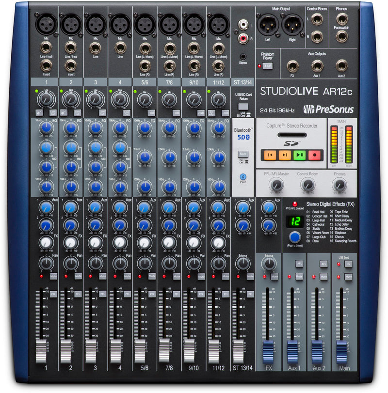 Presonus StudioLive AR12c USB-C Mixer/Interface/SD Recorder
