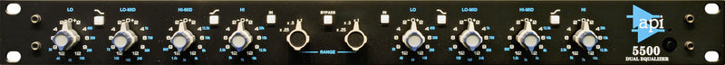 API 5500 Stereo / Dual Mono 550 EQs with Range Switch