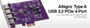 Sonnet Allegro USB3.2 Type A 4-Port USB PCIe Card
