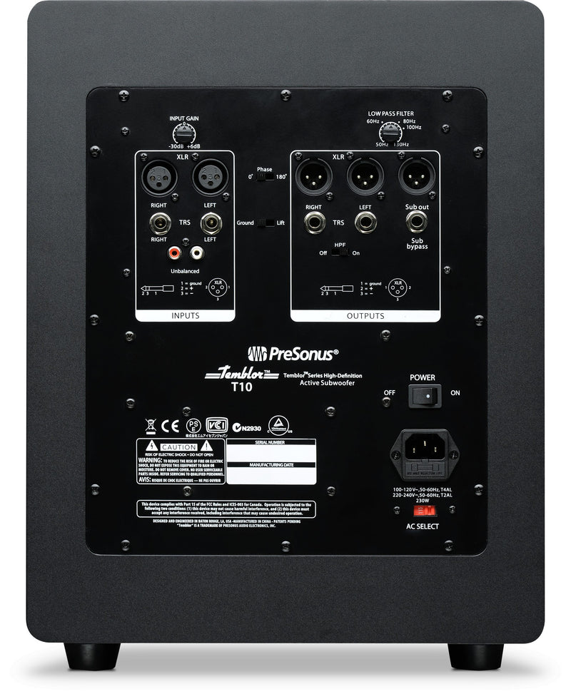 Presonus Temblor T10 Active Subwoofer
