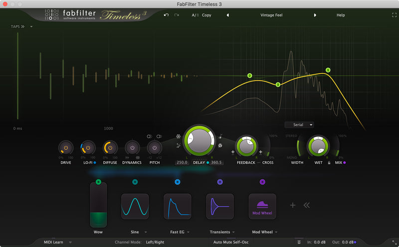 FabFilter Timeless 3 Tape Delay Plug-In